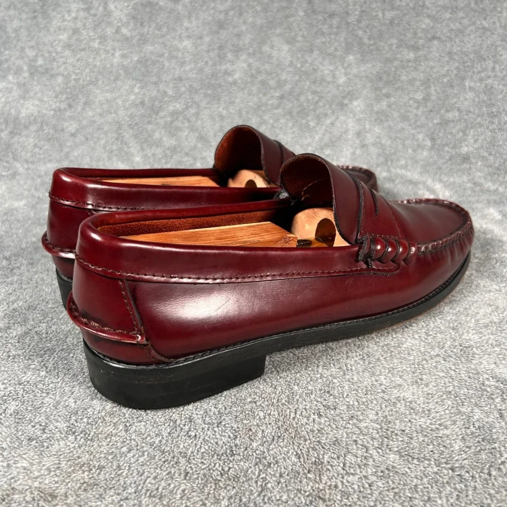 Antonio Parriego Burgundy Leather Penny Loafers Beefroll Mens 9 EU 42 Made Spain
